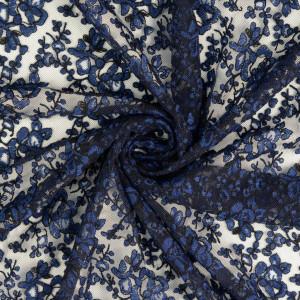 Čipka Special, na mehkem tilu, temno modra