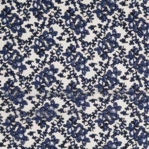 Čipka Special, na mehkem tilu, temno modra